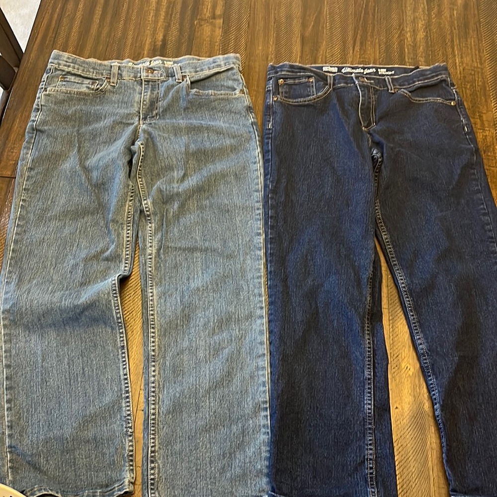 Two pair of Urban Pipeline 14 husky straight leg jeans